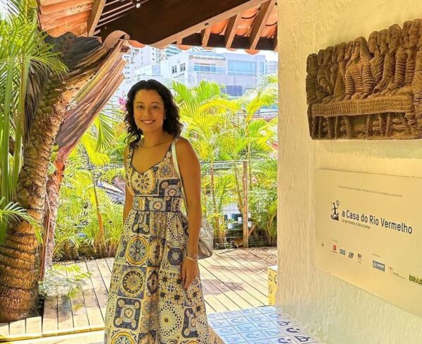 Daniela Filomeno na Casa do Rio Vermelho, casa-memorial dos autores Jorge Amado e Zélia Gattai em Salvador