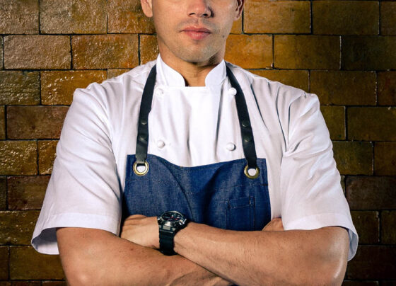 Retrato do chef Fabrício Lemos, dos restaurantes Origem e Ori, em Salvador/Ba. Fotógrafo: Leonardo Freire (71)99710-4170