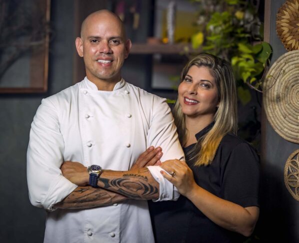 Chefs Fabrício e Lisiane, à frente do premiado restaurante Origem