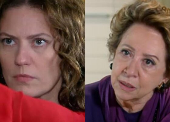 Flora (Patricia Pillar) e Bia Falcão (Fernanda Montenegro), personagens da Globo