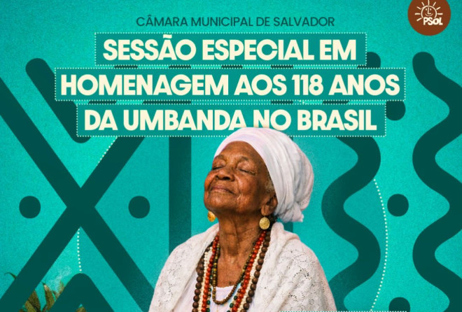 Sessão Especial na Câmara celebra os 118 anos da Umbanda