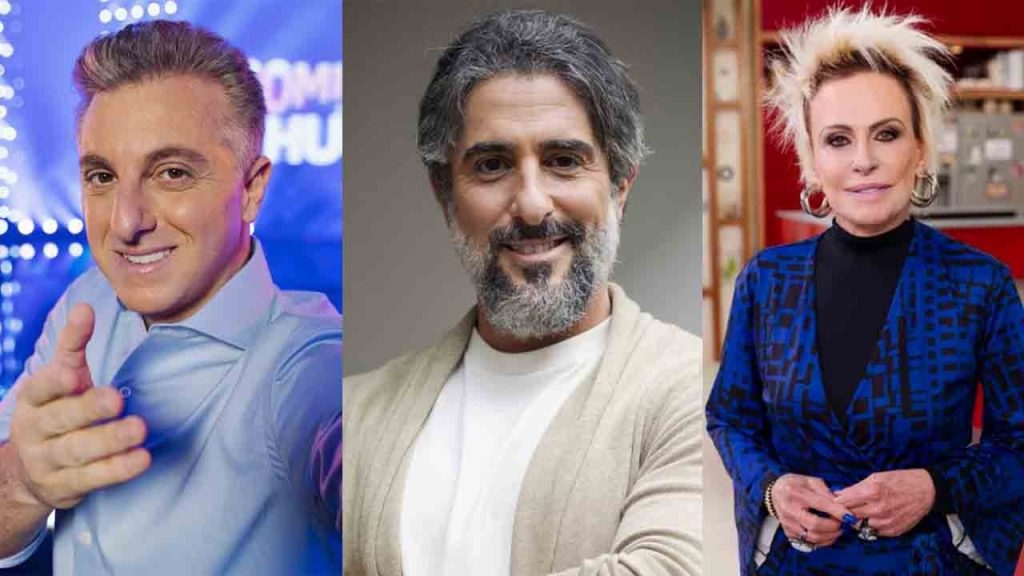 Luciano Huck, Marcos Mion e Ana Maria Braga