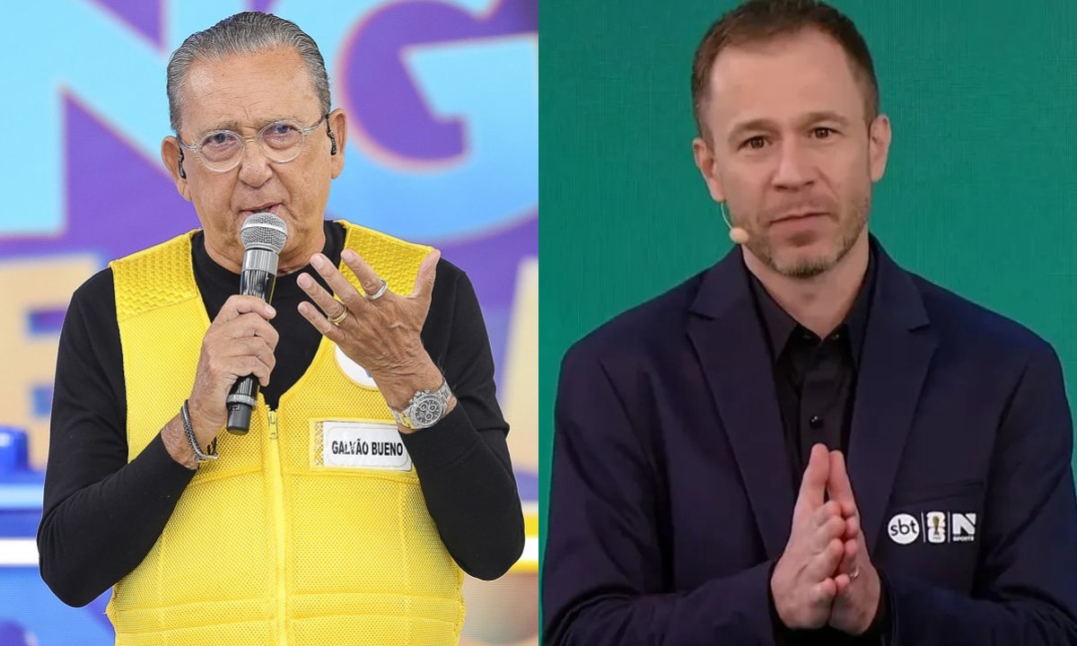 Galvão Bueno e Tiago Leifert
