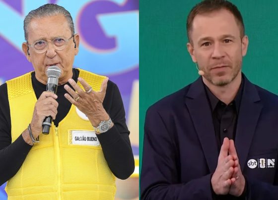 Galvão Bueno e Tiago Leifert