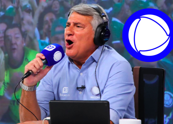 Cléber Machado é o principal narrador da Record. (Imagem: Reprodução - Antonio Chahestian - Record / Montagem - RD1)