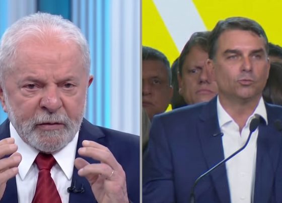 Lula e Flávio Bolsonaro