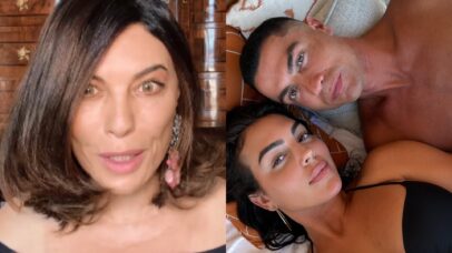 Márcia Goldschmidt e Cristiano Ronaldo com a esposa, Georgina Rodríguez
