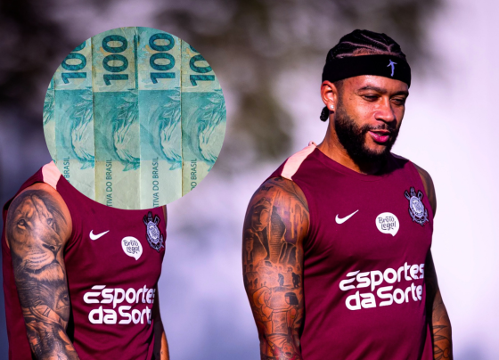 Memphis Depay topou reduzir ganhos no Corinthians e renovou seu contrato. (Imagem: Rodrigo Coca - Corinthians / Rafa Neddermeyer - Agência Brasil / Montagem - RD1)