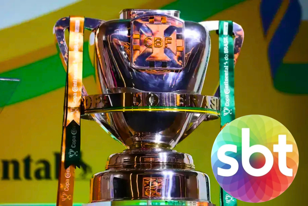SBT prioriza a transmissão da Copa do Brasil 2027. (Imagem: Lucas Figueiredo - CBF / Divulgação - SBT / Montagem - RD1)