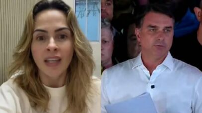 Ana Paula Renault e Flávio Bolsonaro