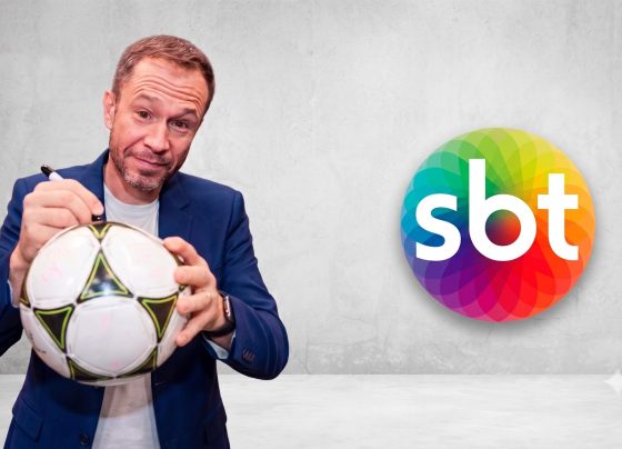 Tiago Leifert narra jogo no SBT