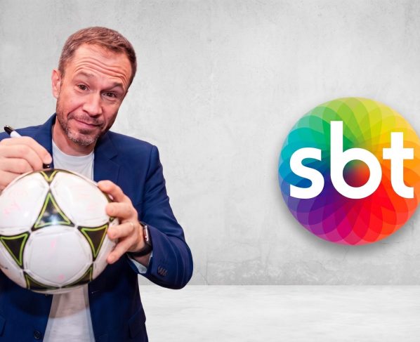 Tiago Leifert narra jogo no SBT