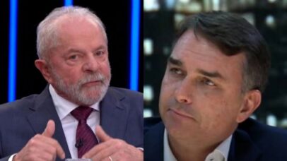 Lula e Flávio Bolsonaro