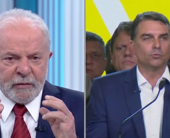 Lula e Flávio Bolsonaro