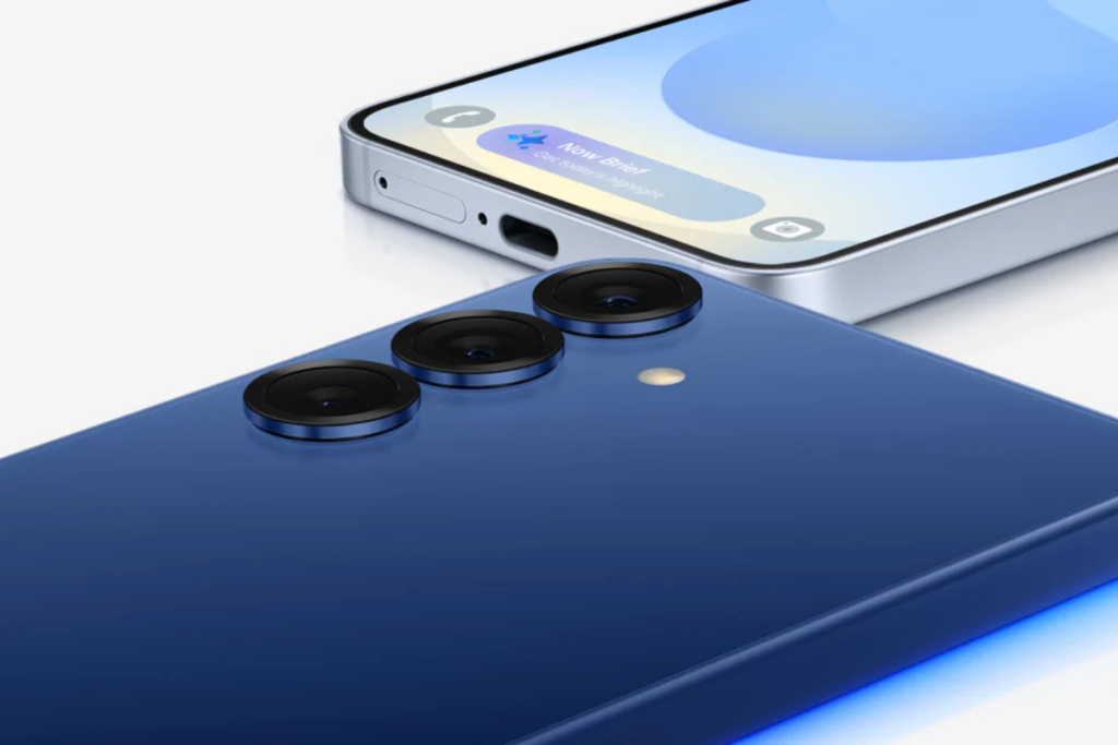 Galaxy S25 na cor azul