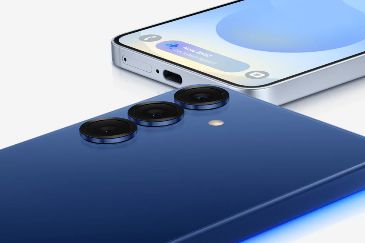 Galaxy S25 na cor azul