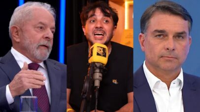 Lula, Renan Santos e Flávio Bolsonaro