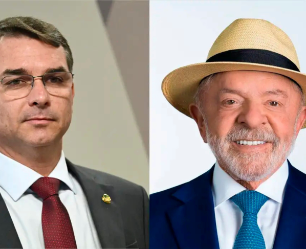 Lula e Flávio Bolsonaro são candidatos à presidência do Brasil