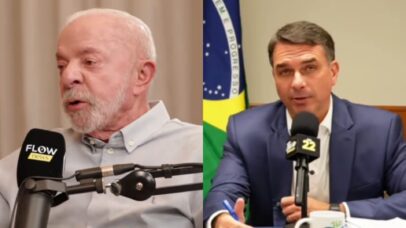 Lula e Flávio Bolsonaro