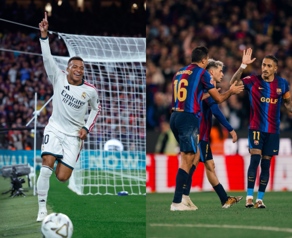 Real Madrid e Barcelona divididos