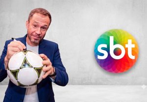 Tiago Leifert narra jogo no SBT